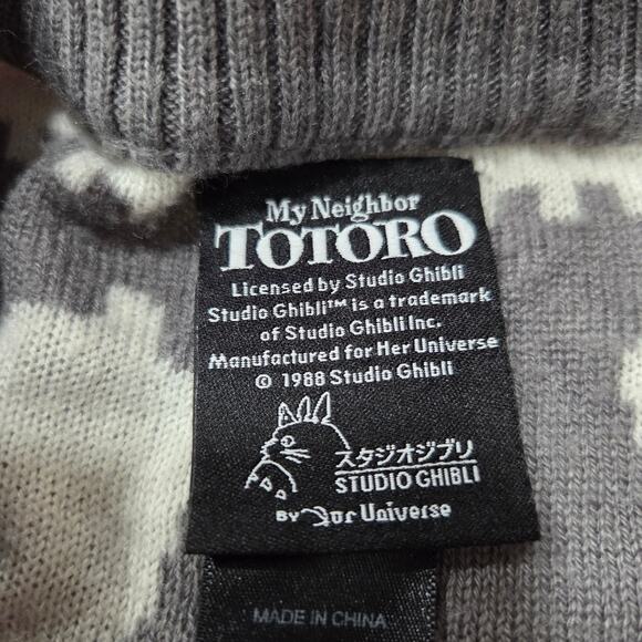 Our Universe Studio Ghibli My Neighbor Totoro Patterned Fair Isle Sweater Size M - Picture 3 of 8